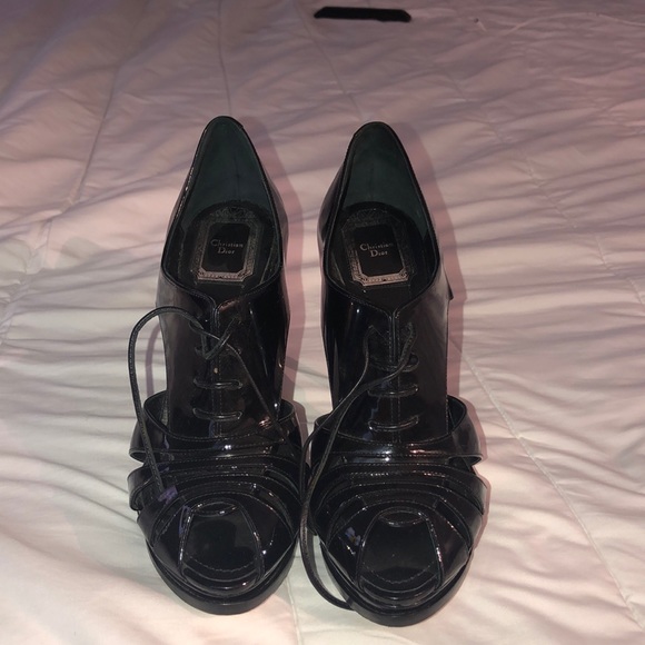 Dior leather pumps size 37 1/2 - Picture 1 of 3